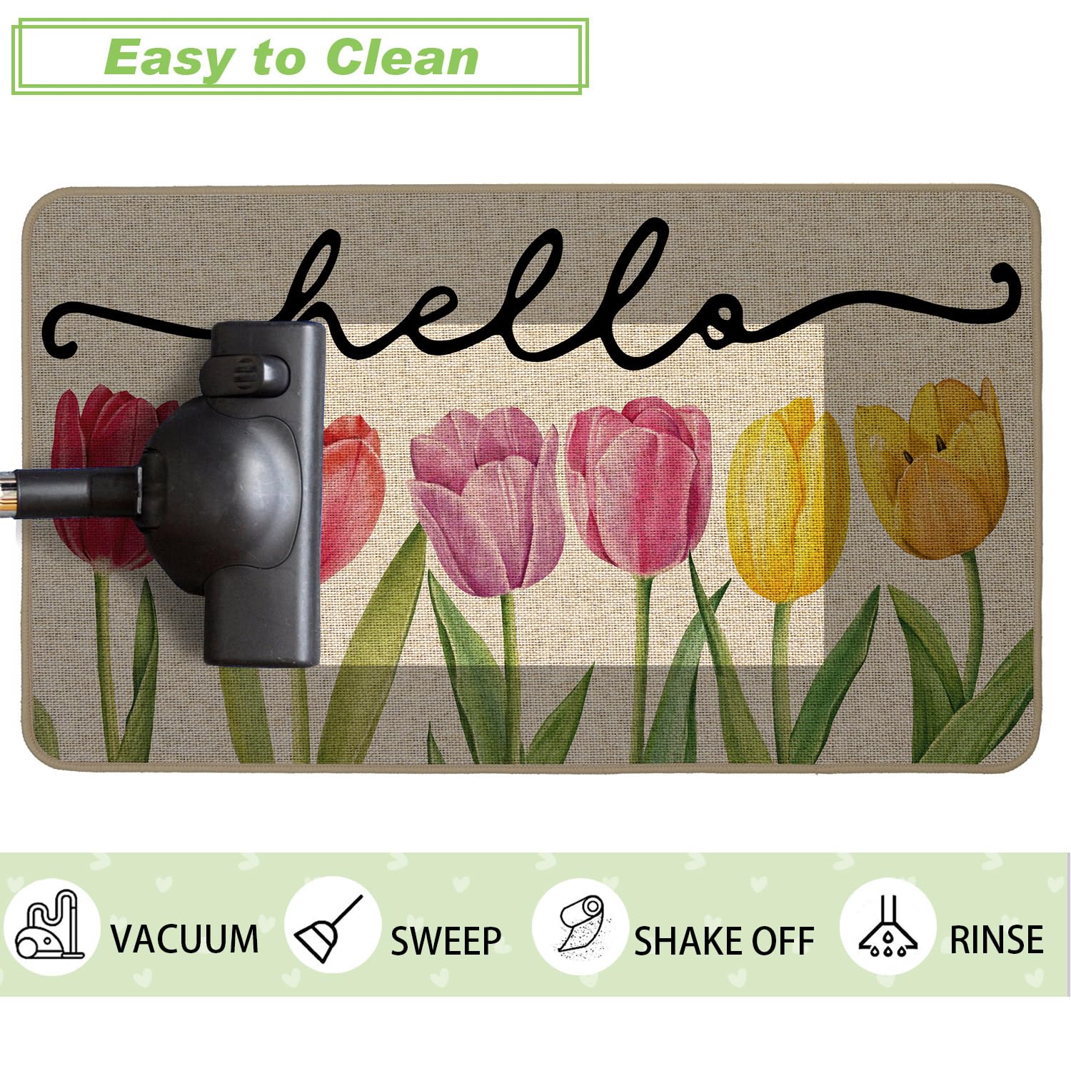 Baccessor doormat is easy to clean with a quick shake or rinse.