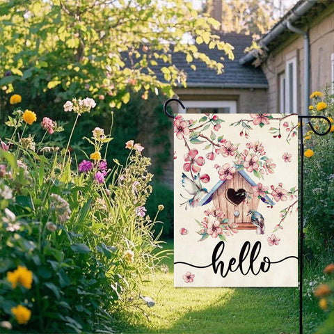 Baccessor hummingbird design flag boosts curb appeal and garden ambiance
