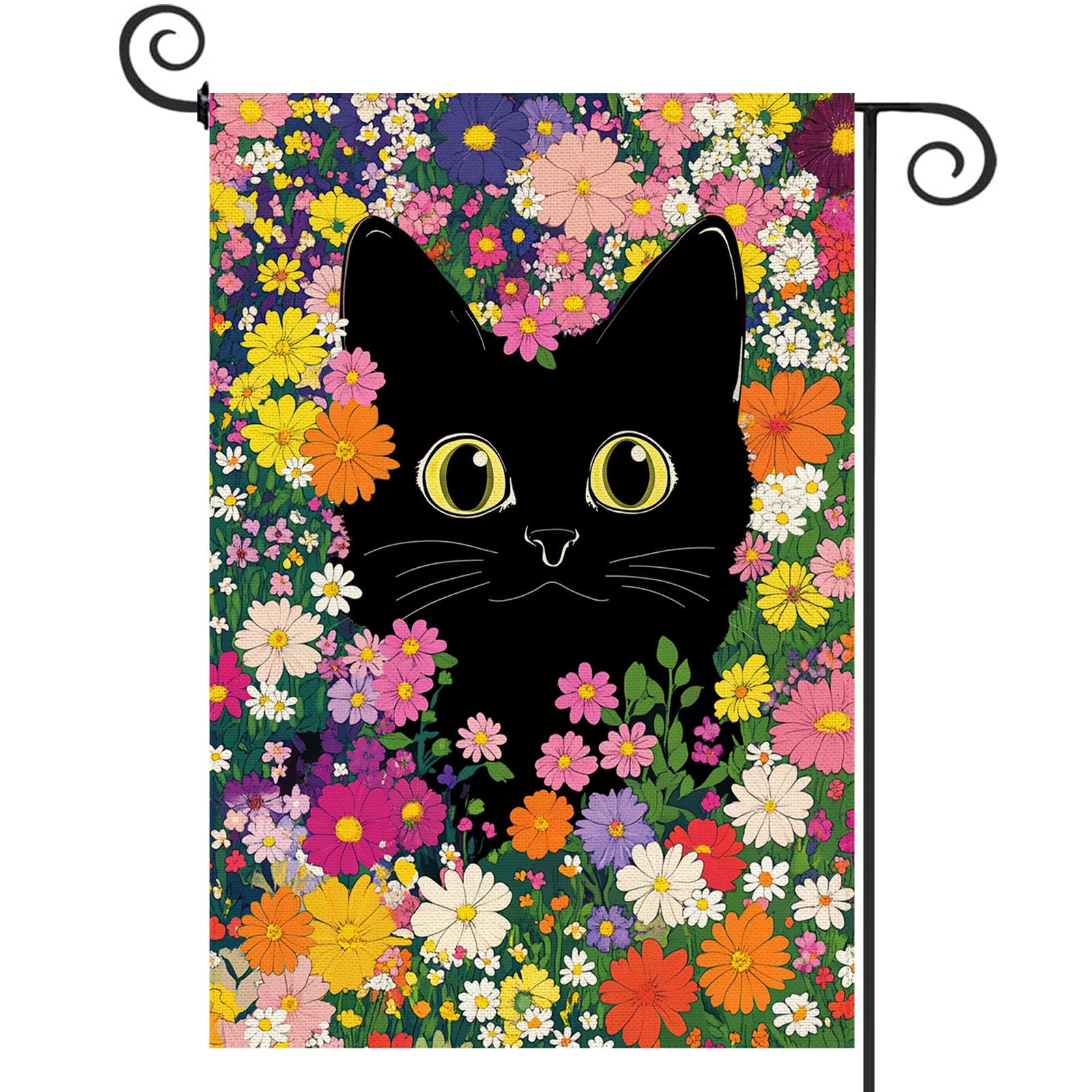 Baccessor spring summer funny cat garden flag double-sided for vibrant yard welcome.