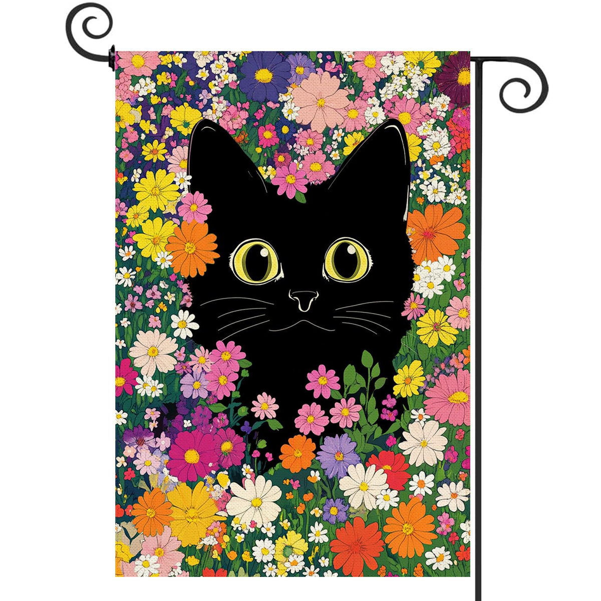 Baccessor spring summer funny cat garden flag double-sided for vibrant yard welcome.