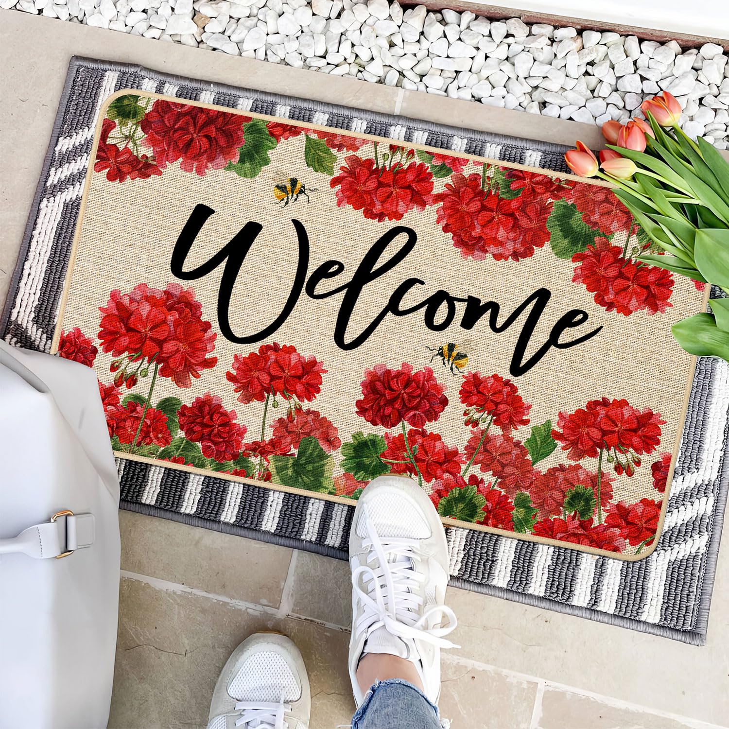 Baccessor 17x29 inch mat sized for standard doors at entry