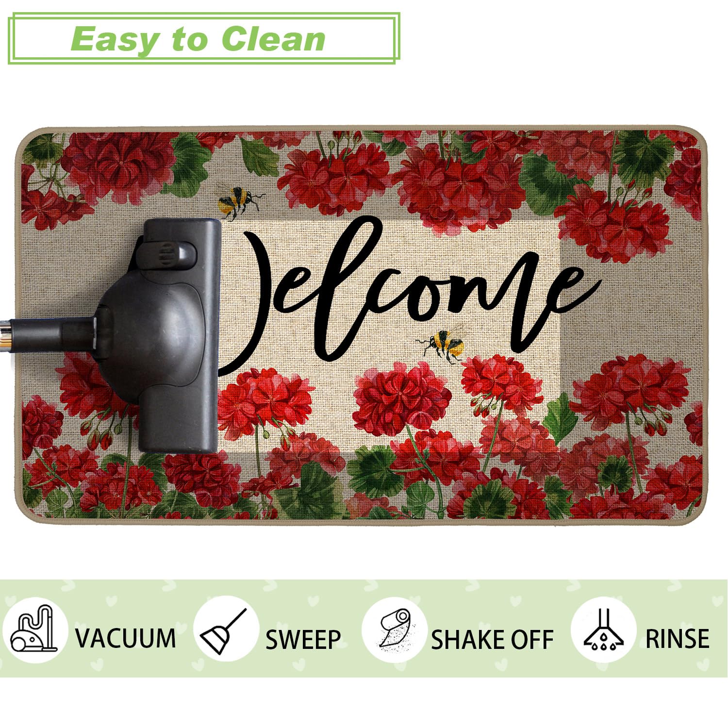 Baccessor floral doormat suitable for kitchen porch and mudroom