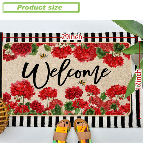 Baccessor doormat with non-slip rubber backing keeps mat secure at entrance