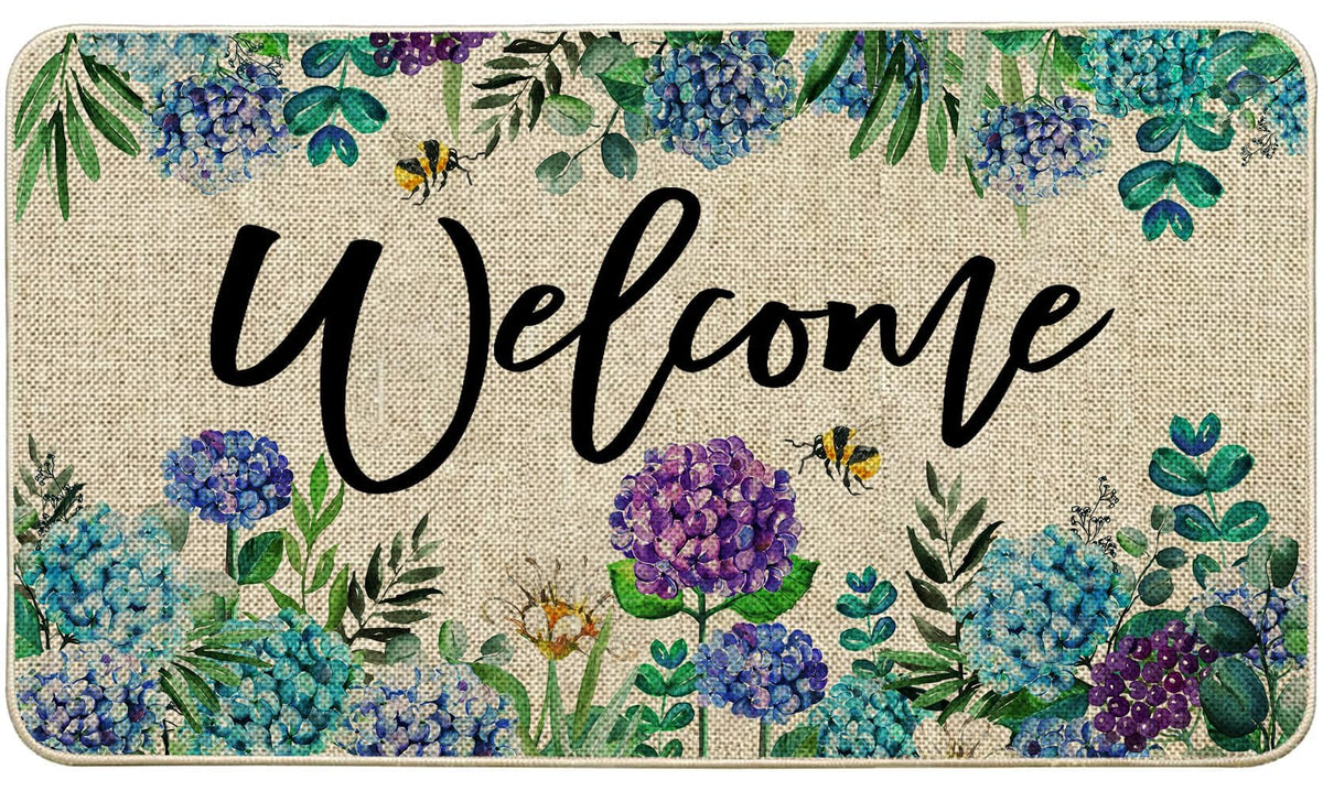 Baccessor hydrangea doormat front porch adds seasonal charm and dirt protection