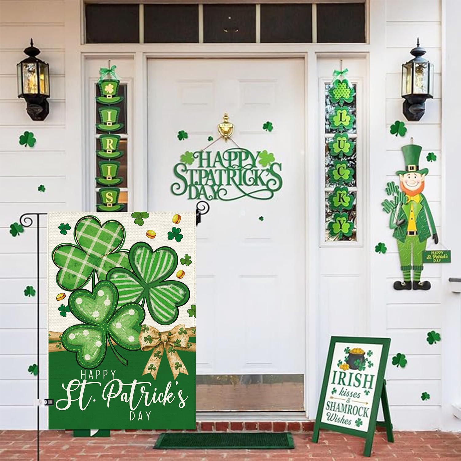 Porch and yard decor featuring shamrock motif from Baccessor