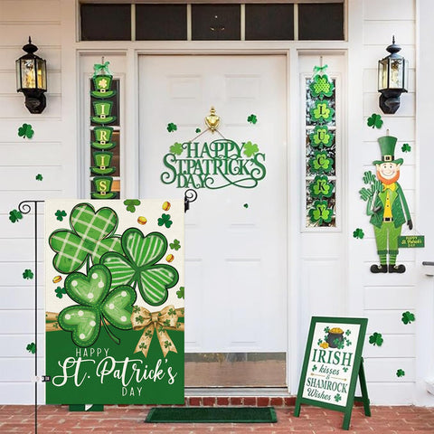 Porch and yard decor featuring shamrock motif from Baccessor