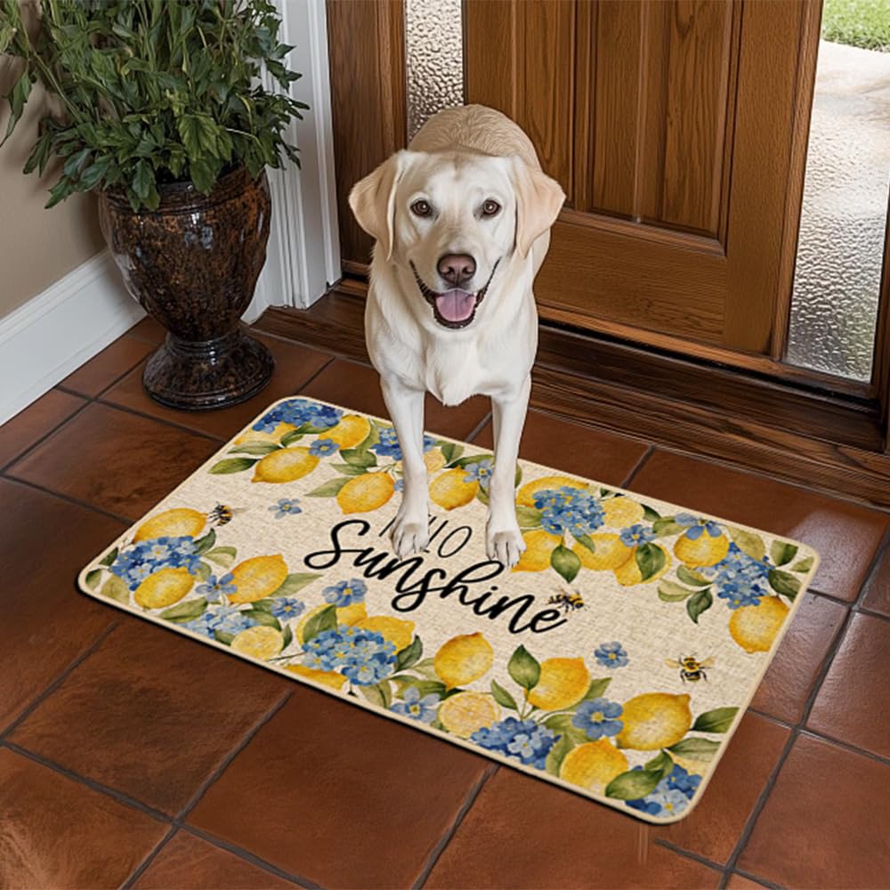 Baccessor Summer Lemon mat resists rain and snow.