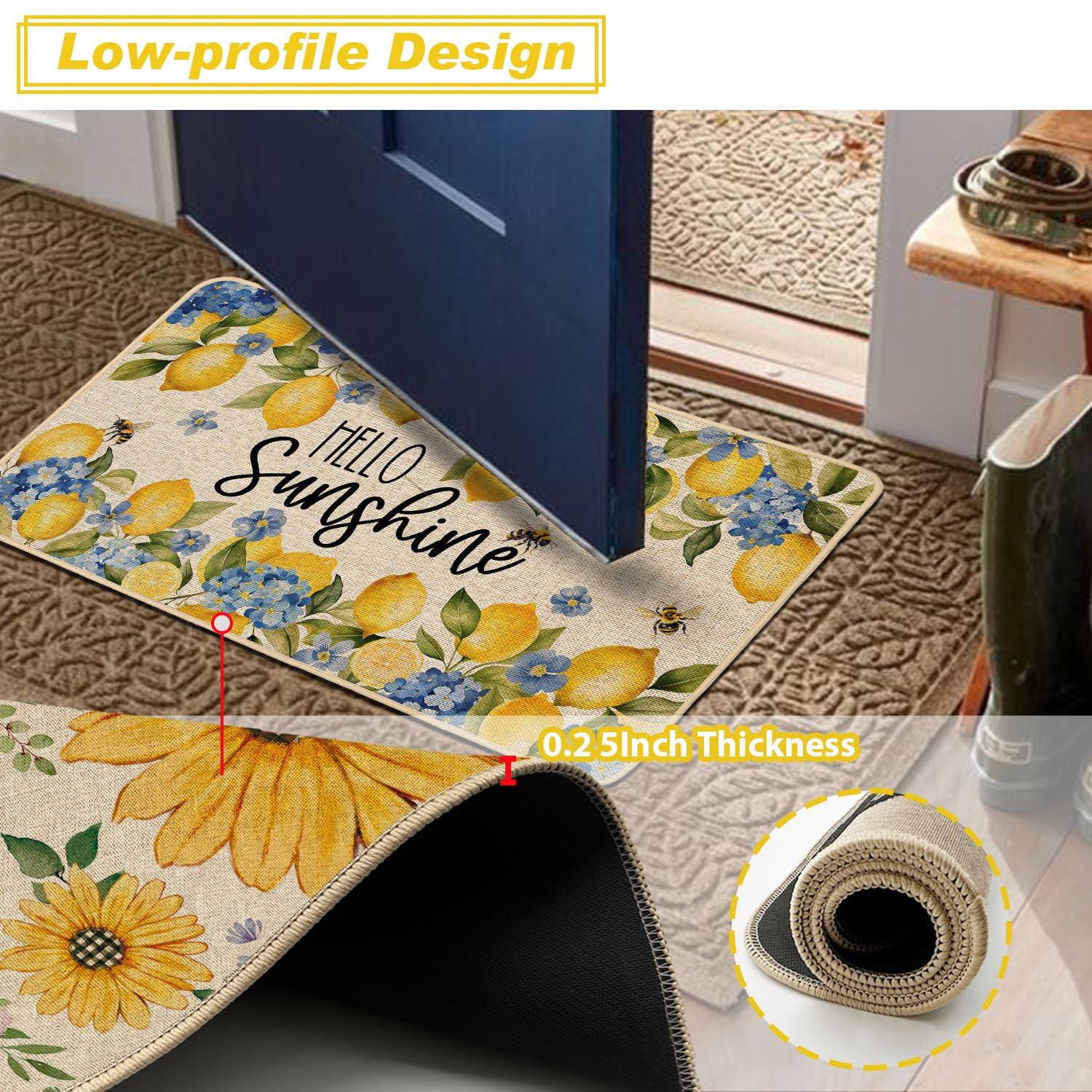 Baccessor Doormat easy to clean by tapping or hose-off.