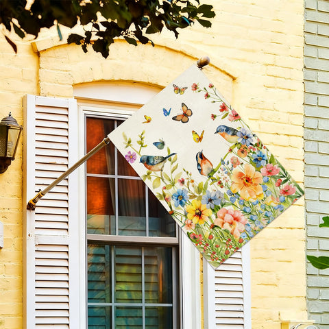 Baccessor vibrant floral and bird design for outdoors