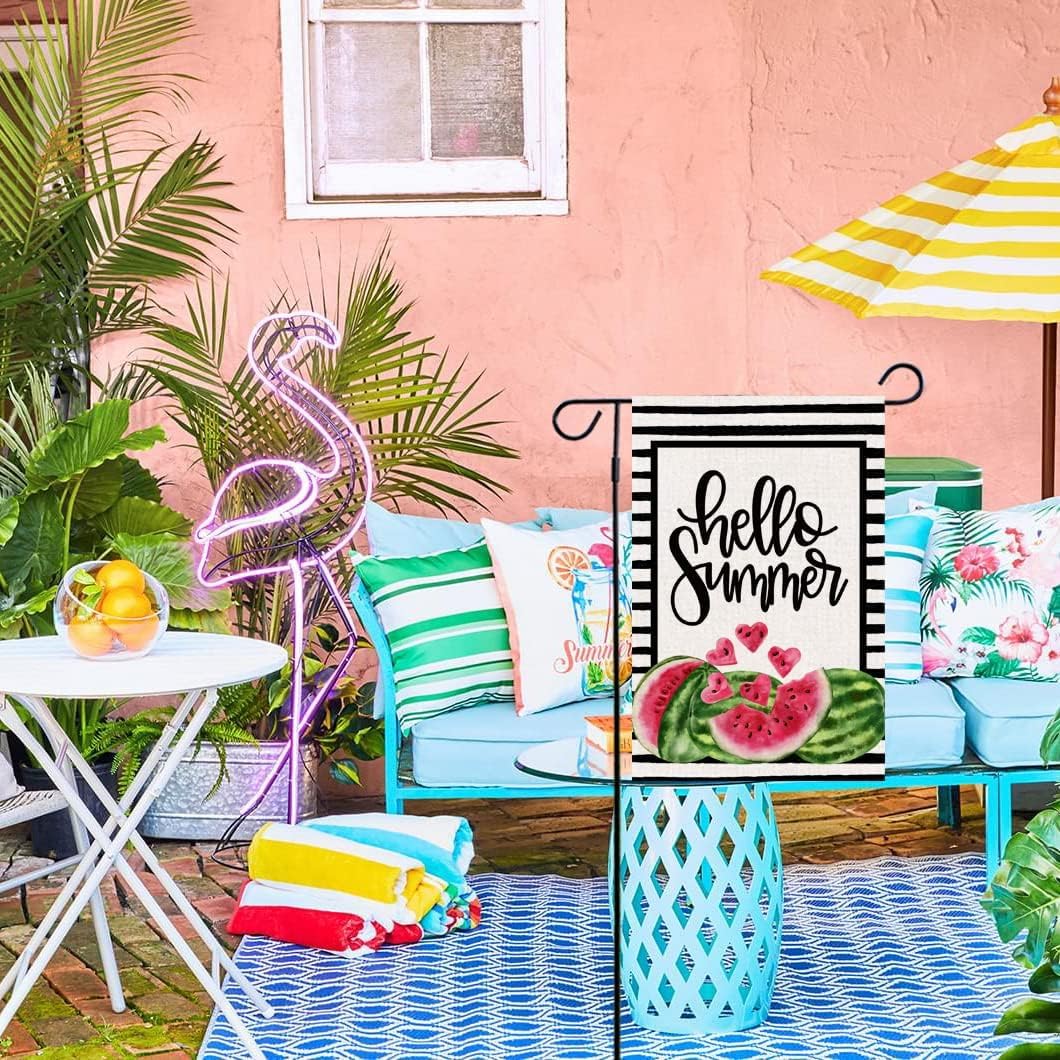 Baccessor Watermelon garden flag UV-resistant colors stay vibrant in sun.