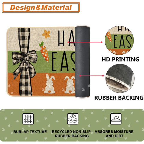 Baccessor non-slip backing keeps mat in place at the entry.