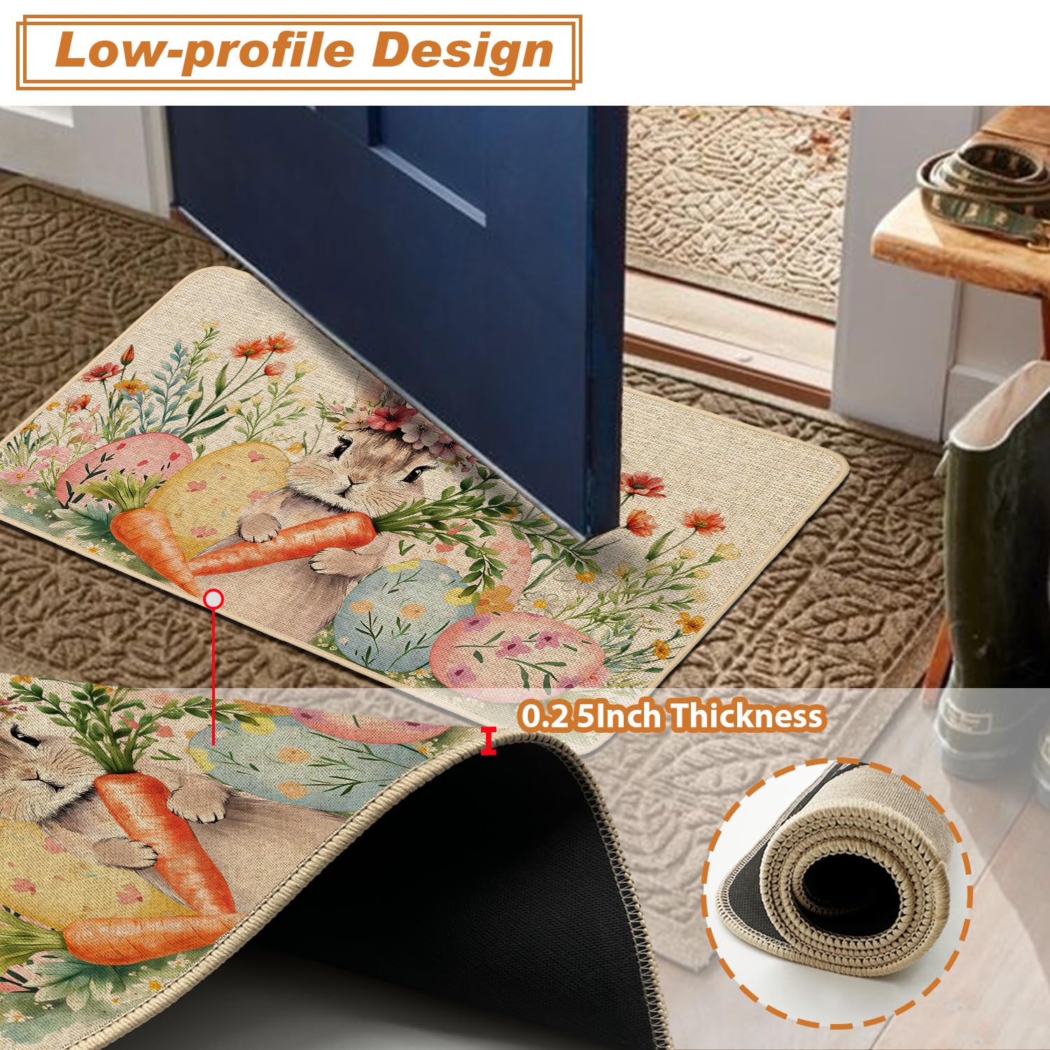 Baccessor doormat is easy to clean with hose or vacuum
