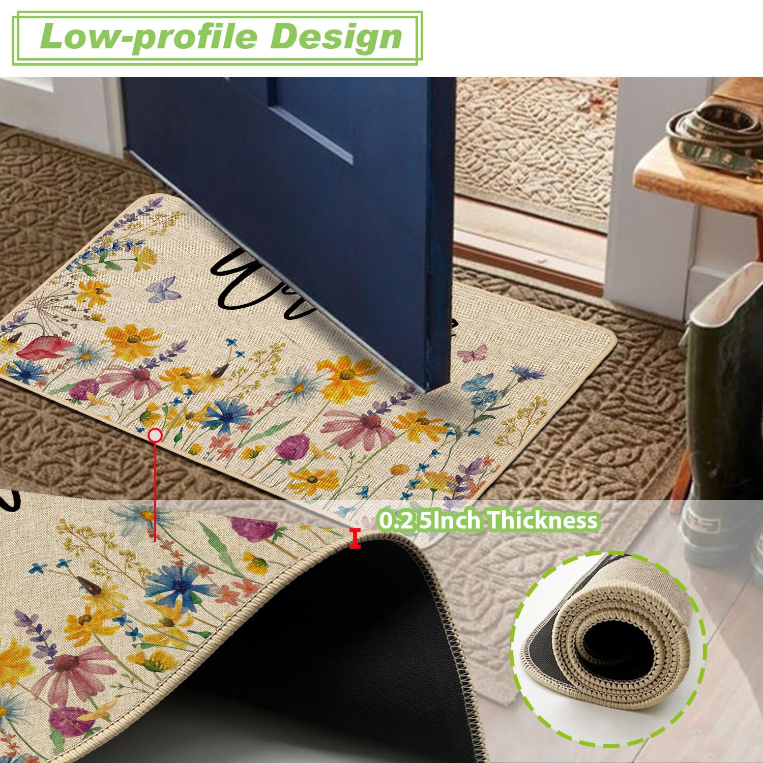 Baccessor Easy-clean mat can be rinsed or shaken after use.