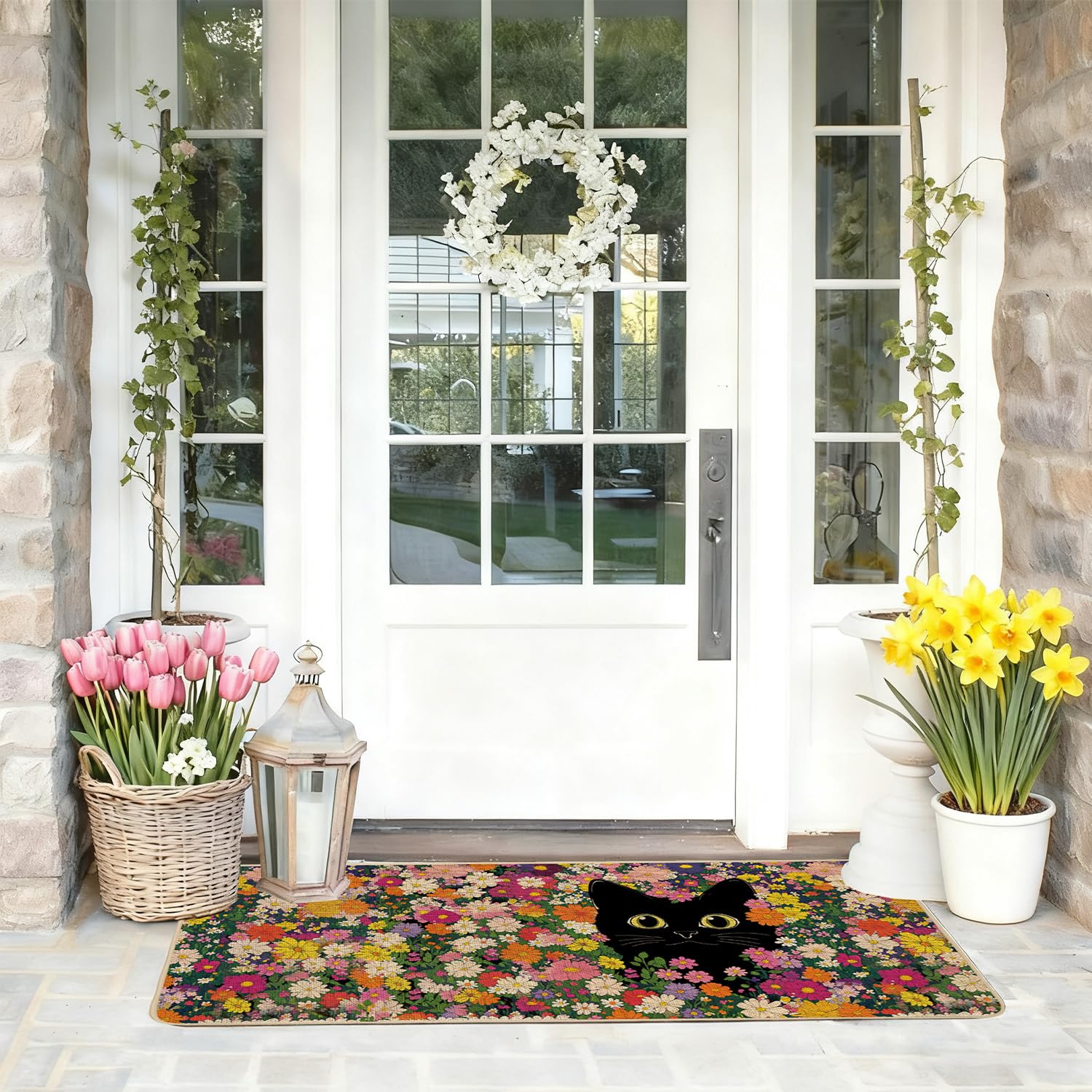 Baccessor weather-resistant outdoor door mat endures rain and snow with ease.