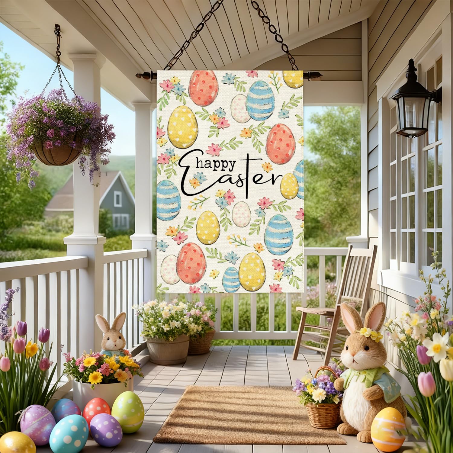 Baccessor Weatherproof Easter flag with durable stitching for seasons