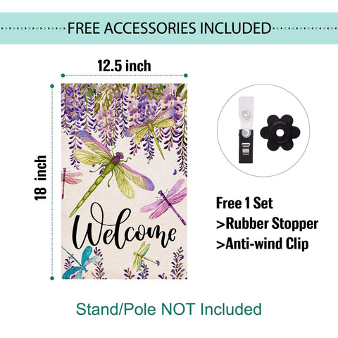 Baccessor weatherproof garden flag designed for outdoor use.