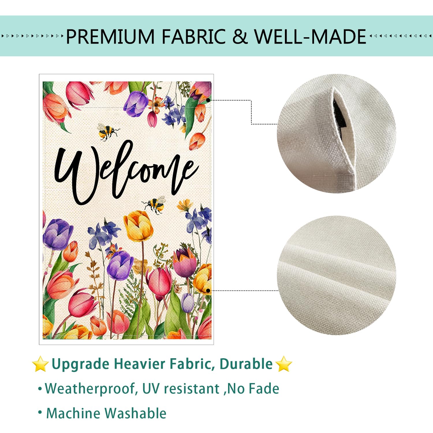 Baccessor Weatherproof garden flag built to endure wind and weather