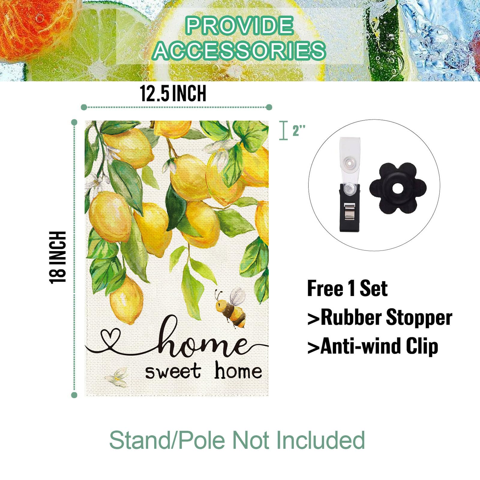 Baccessor weatherproof garden flag stands up to wind and rain while remaining vibrant.
