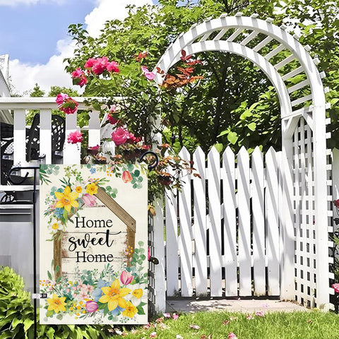 Baccessor weatherproof garden flag stands up to wind and rain