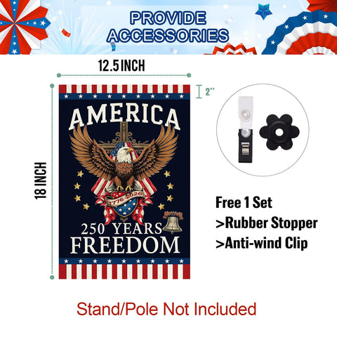 Baccessor weatherproof patriotic yard flag built for diverse weather.