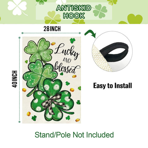 Baccessor weatherproof St. Patrick's flag withstands wind and rain while staying vibrant.