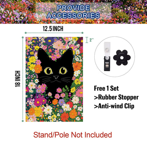 Baccessor welcome flag sleeve top design for easy pole mounting.