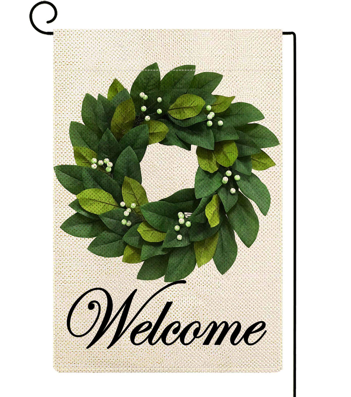 Baccessor Magnolia Leaves welcome flag featuring magnolia leaves for vibrant outdoor appeal.