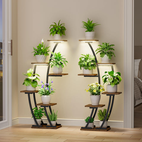 BACEKOLL 2-pack corner plant stands helps maximize small spaces