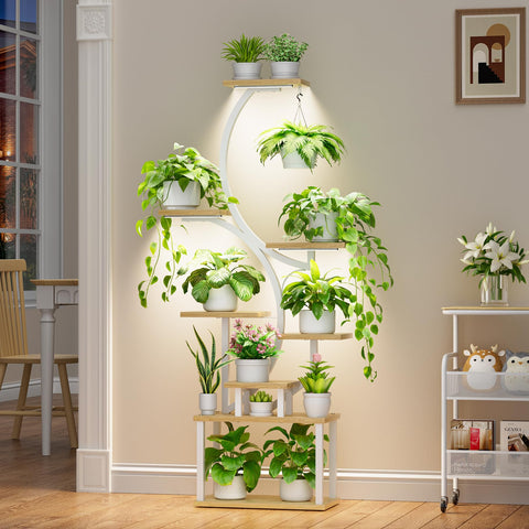 BACEKOLL 8-tier S-shape shelf designed for space-saving corner display