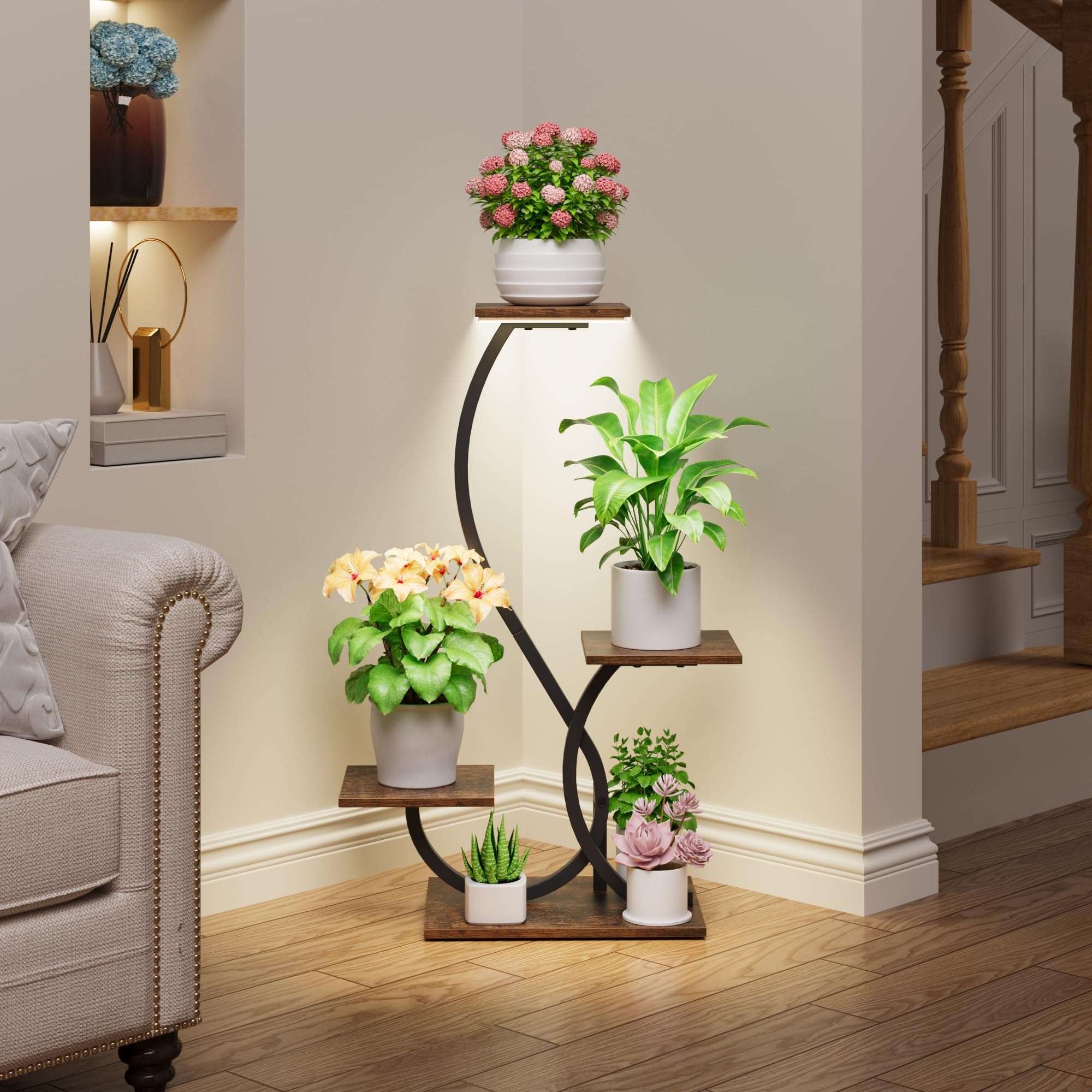 BACEKOLL black metal stand adds modern style to any room