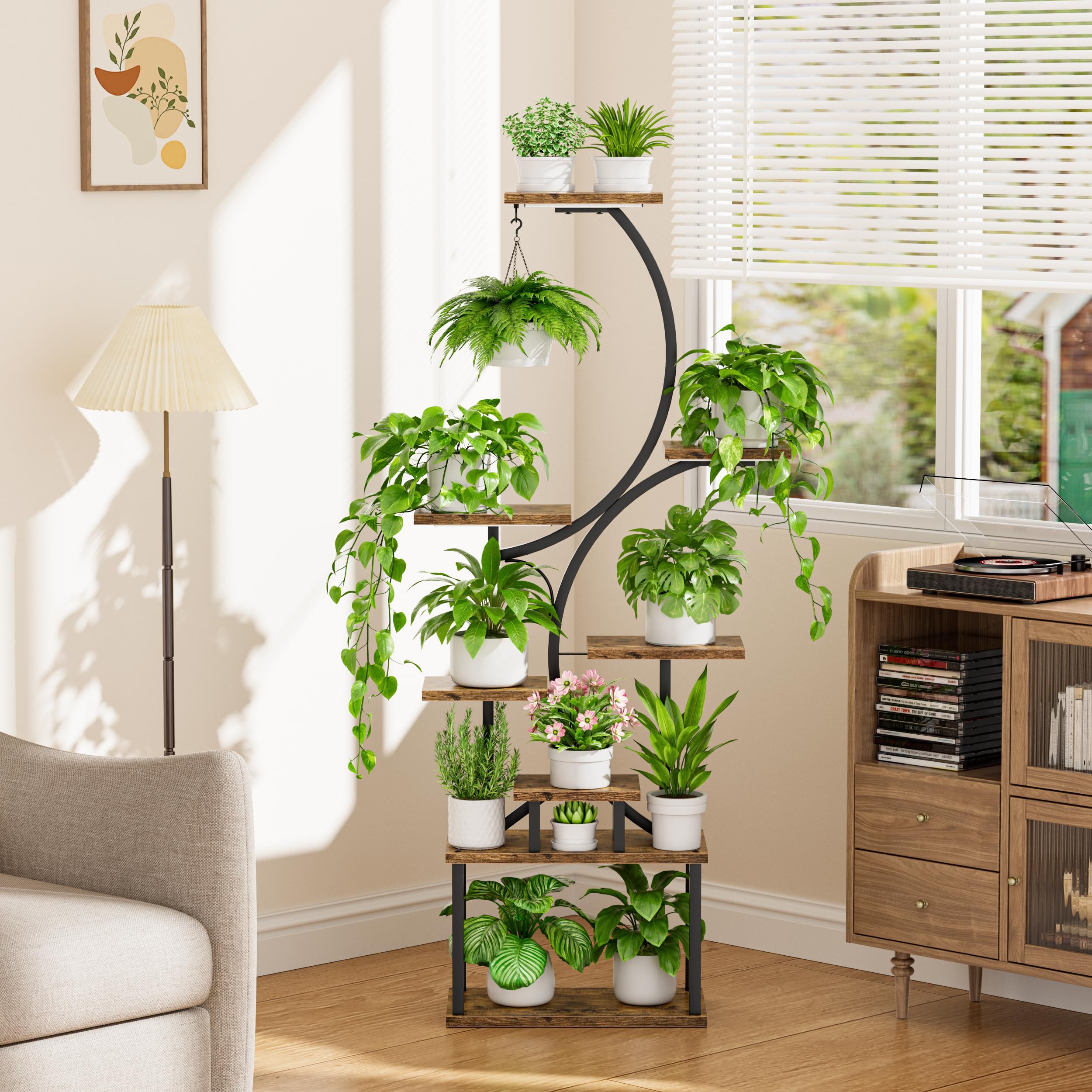 BACEKOLL corner stand fits living room for lush decor