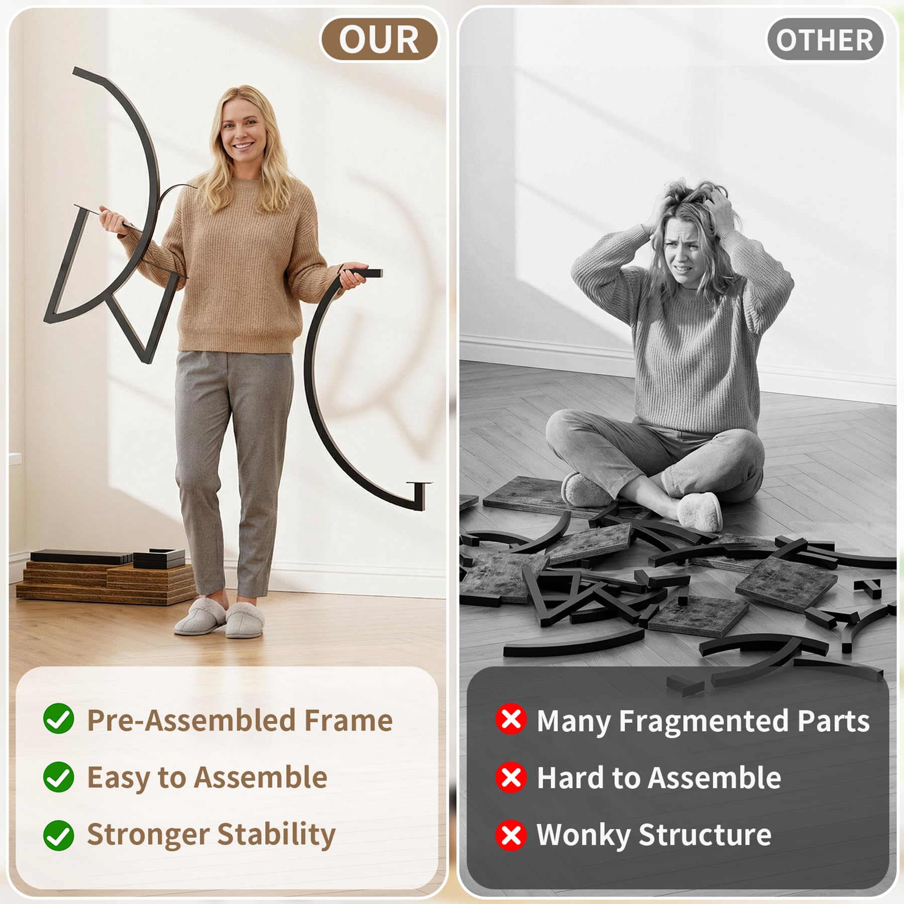 BACEKOLL easy assembly with included tools and straps