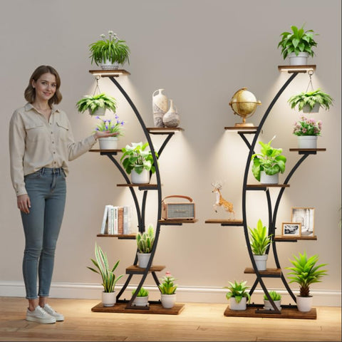 BACEKOLL full-spectrum LED grow lights powering indoor plants