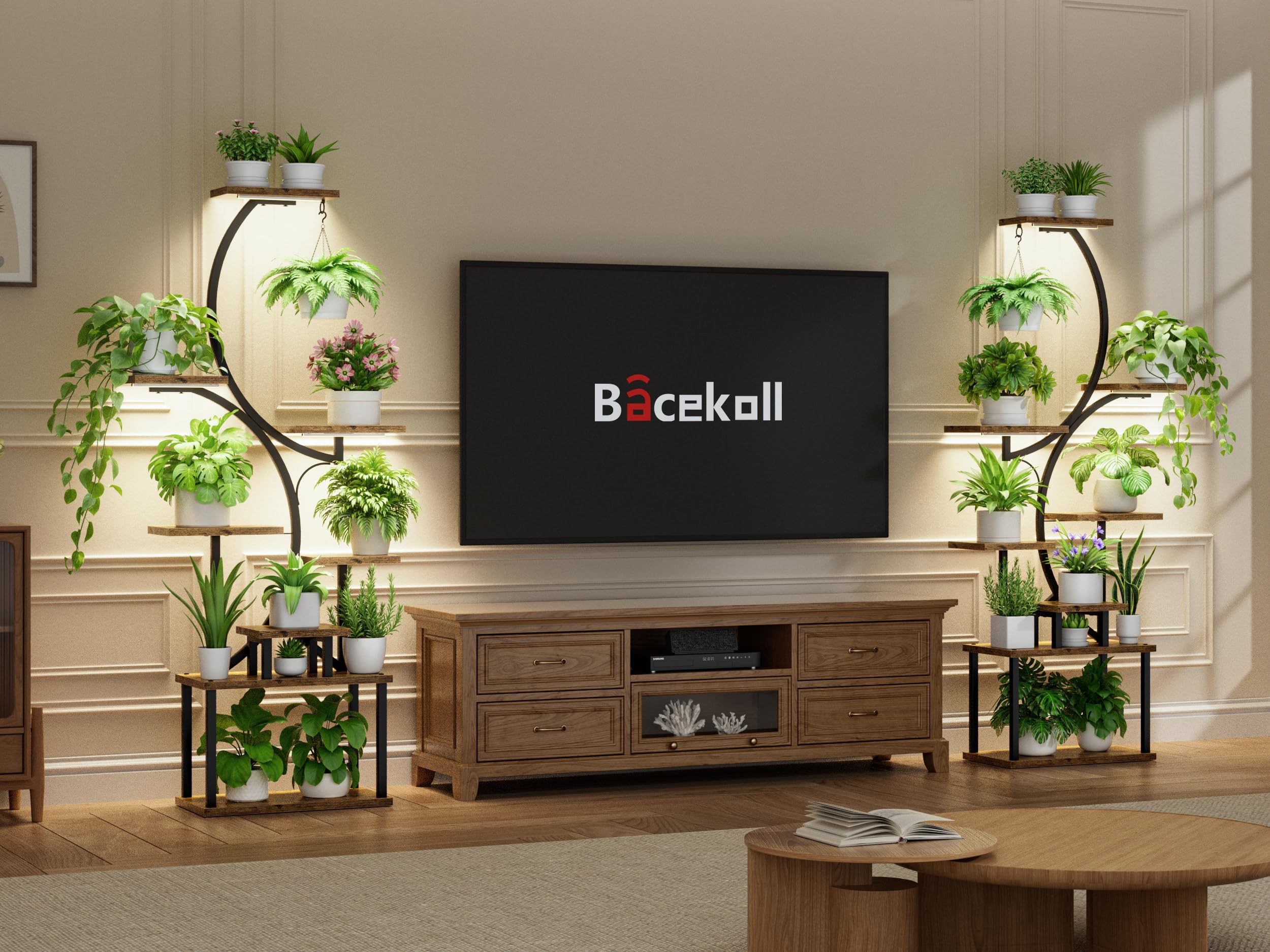 BACEKOLL heavy-duty iron frame ensures sturdy support