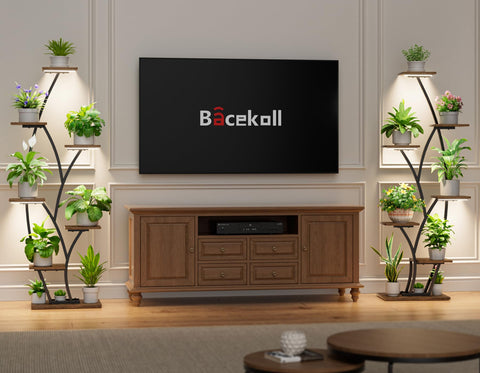 BACEKOLL heavy-duty iron frame ensures stable plant display.