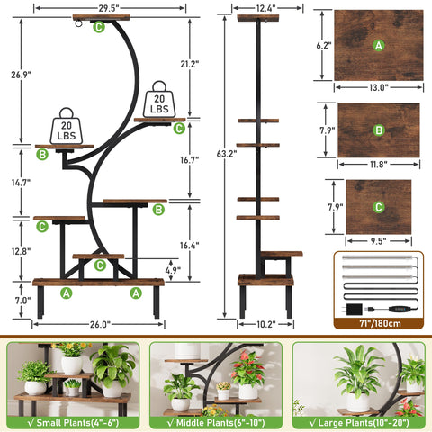 BACEKOLL heavy-duty iron tubing provides sturdy support for larger plants