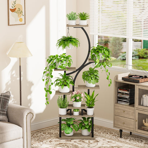 BACEKOLL thick shelves with water-resistant coating secure pot stability.