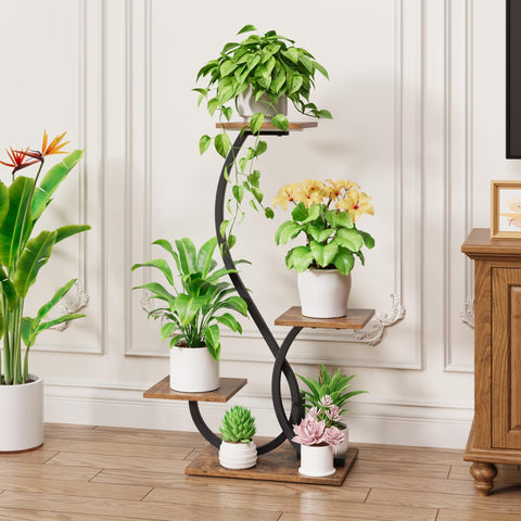 BACEKOLL indoor plant stand corner-friendly design optimizes small spaces
