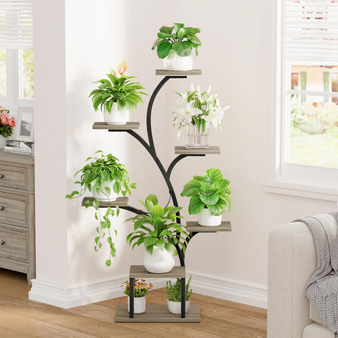 BACEKOLL sturdy metal frame supports multiple pots with stability.