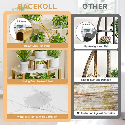 62-inch tall plant shelf optimizes space and display