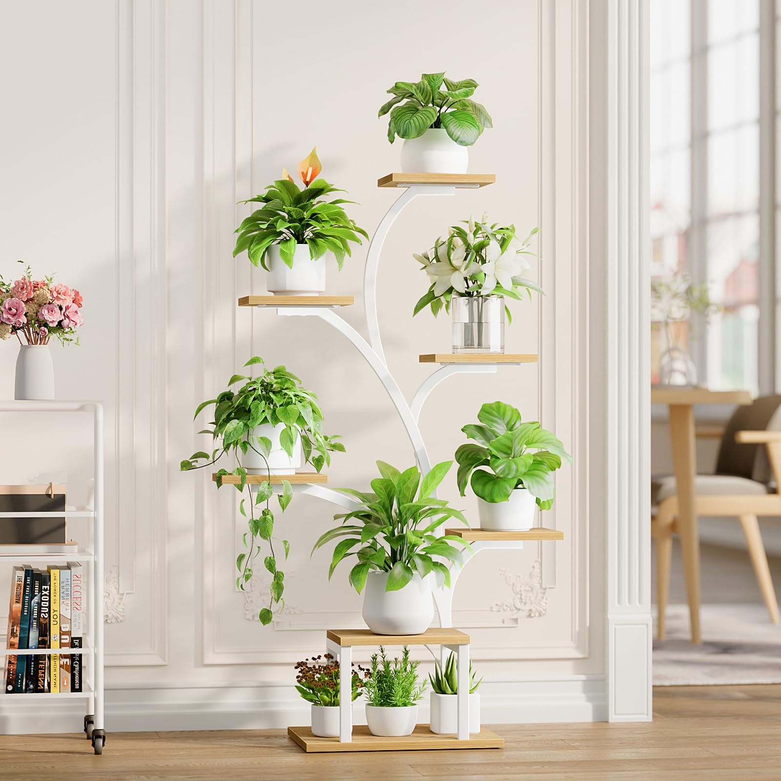 BACEKOLL plant arrangement ideas on a compact corner shelf.