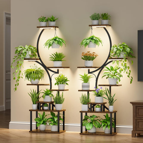 BACEKOLL 8-tier 62-inch unit, side view shows vertical plant display