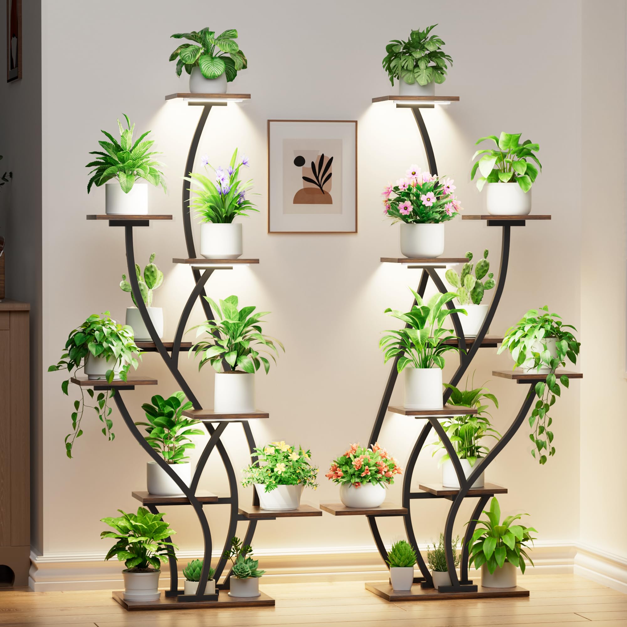 BACEKOLL plant stand with grow light for healthy indoor growth