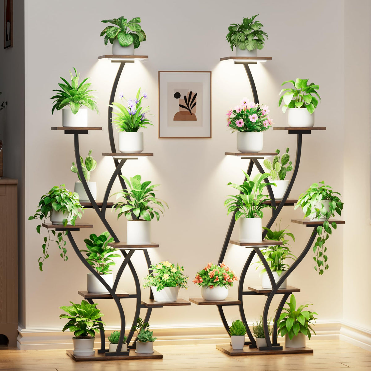 BACEKOLL plant stand with grow light for healthy indoor growth