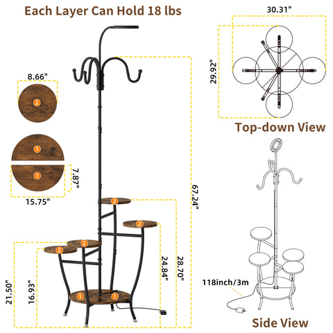 BACEKOLL indoor plant display enhances living room decor and balcony aesthetics.