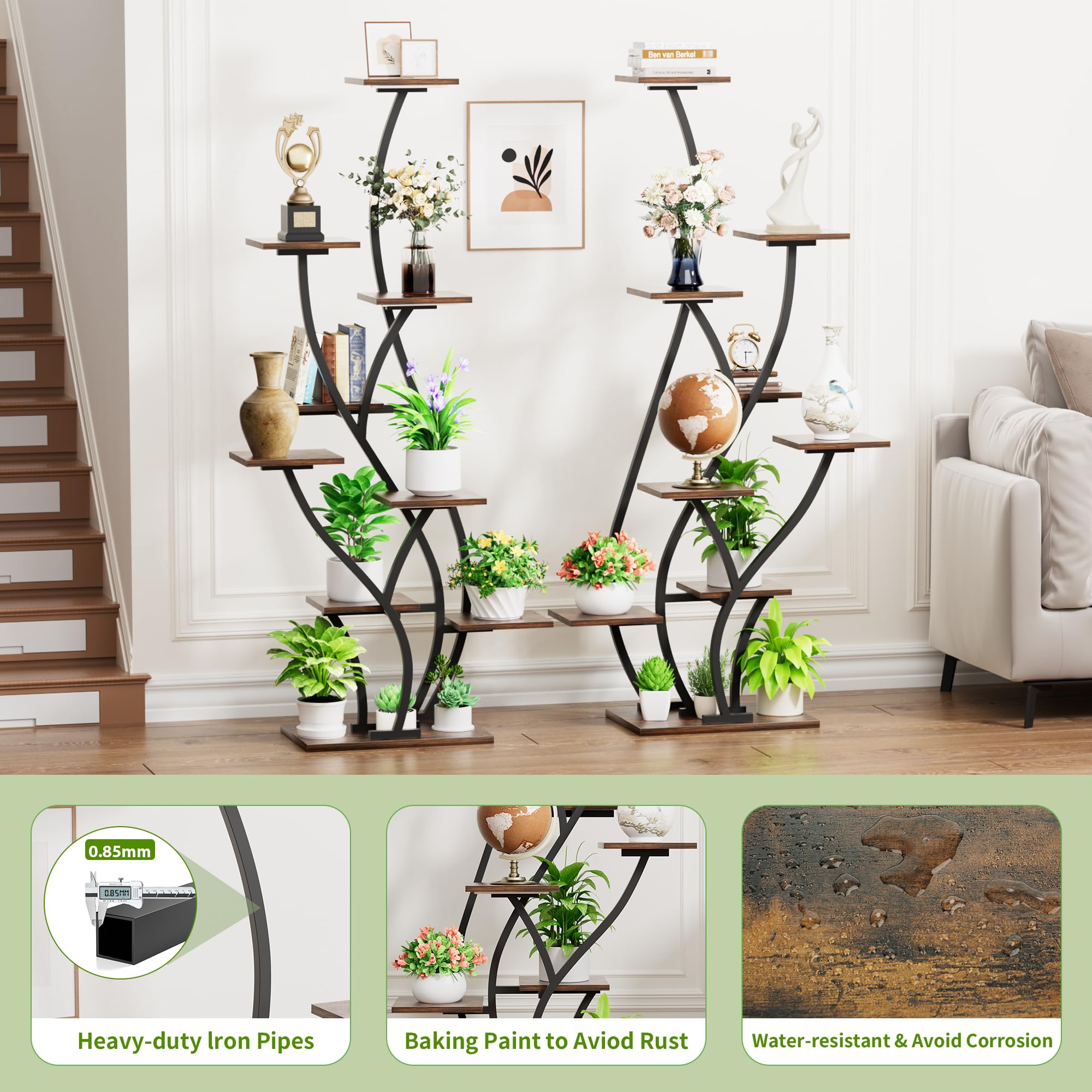 BACEKOLL rust-resistant finish protects metal shelves in humid rooms