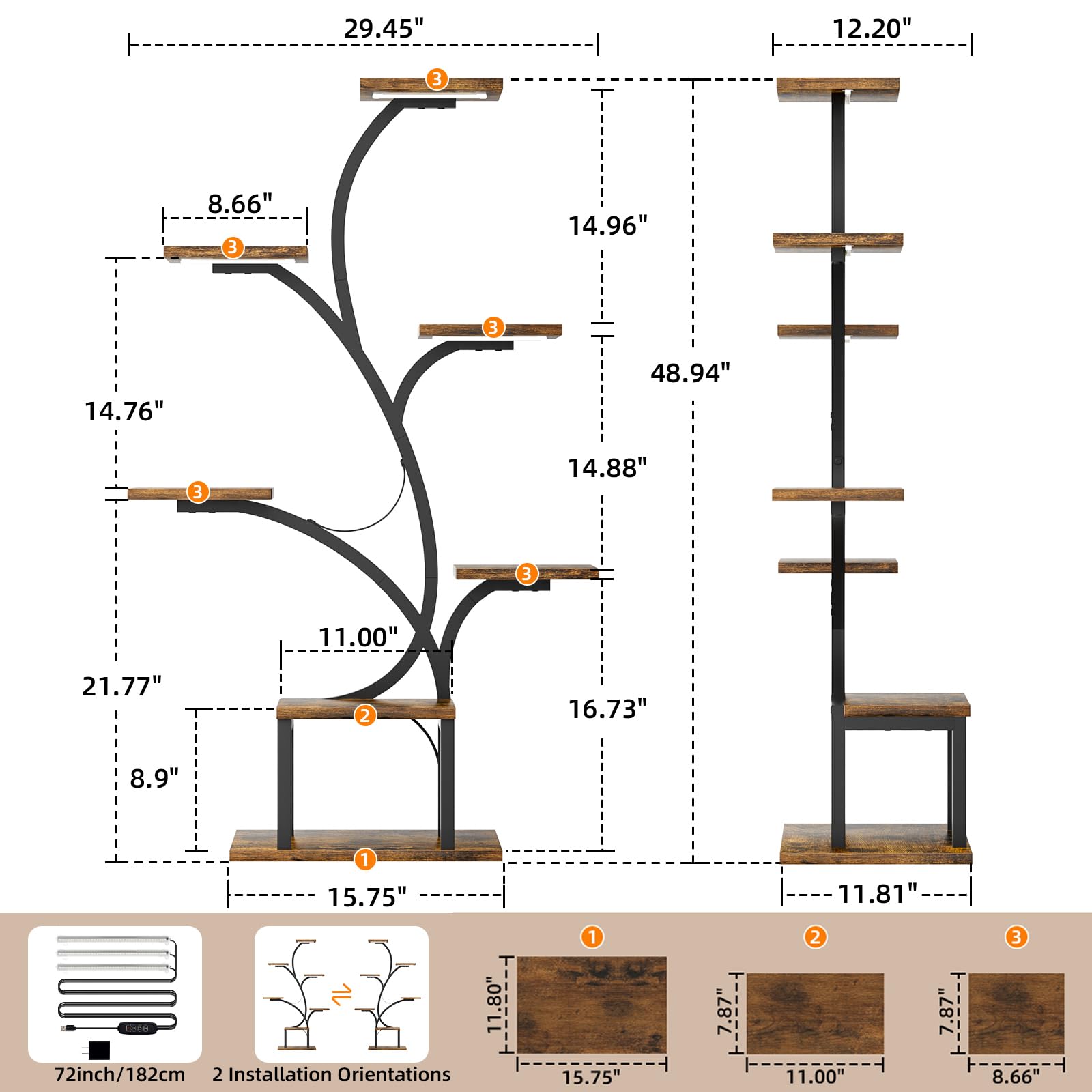 BACEKOLL rust-resistant baked coating protects the stand from corrosion.