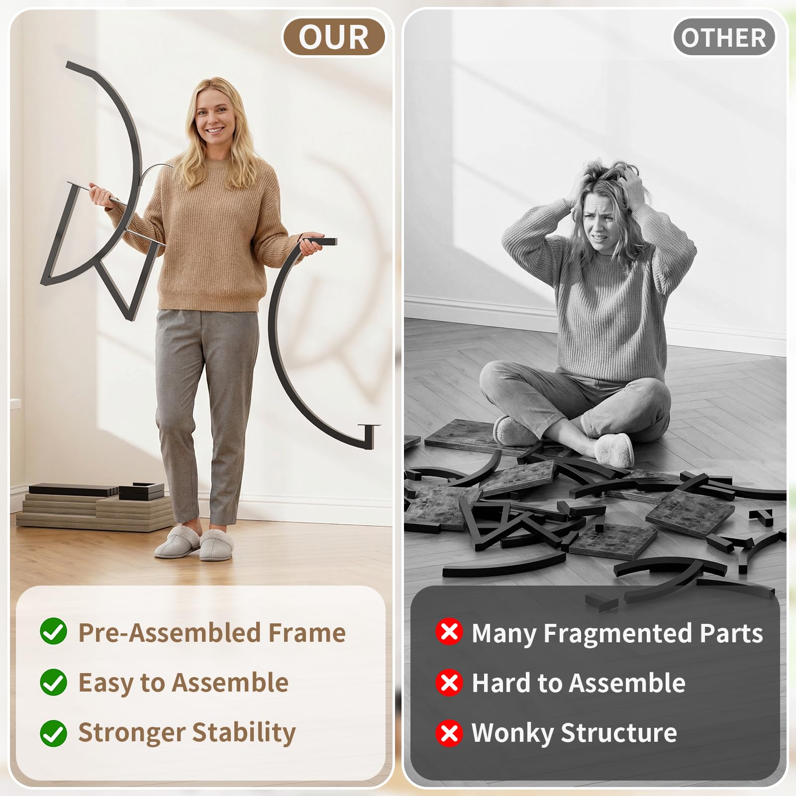BACEKOLL easy assembly with included tools and straps.