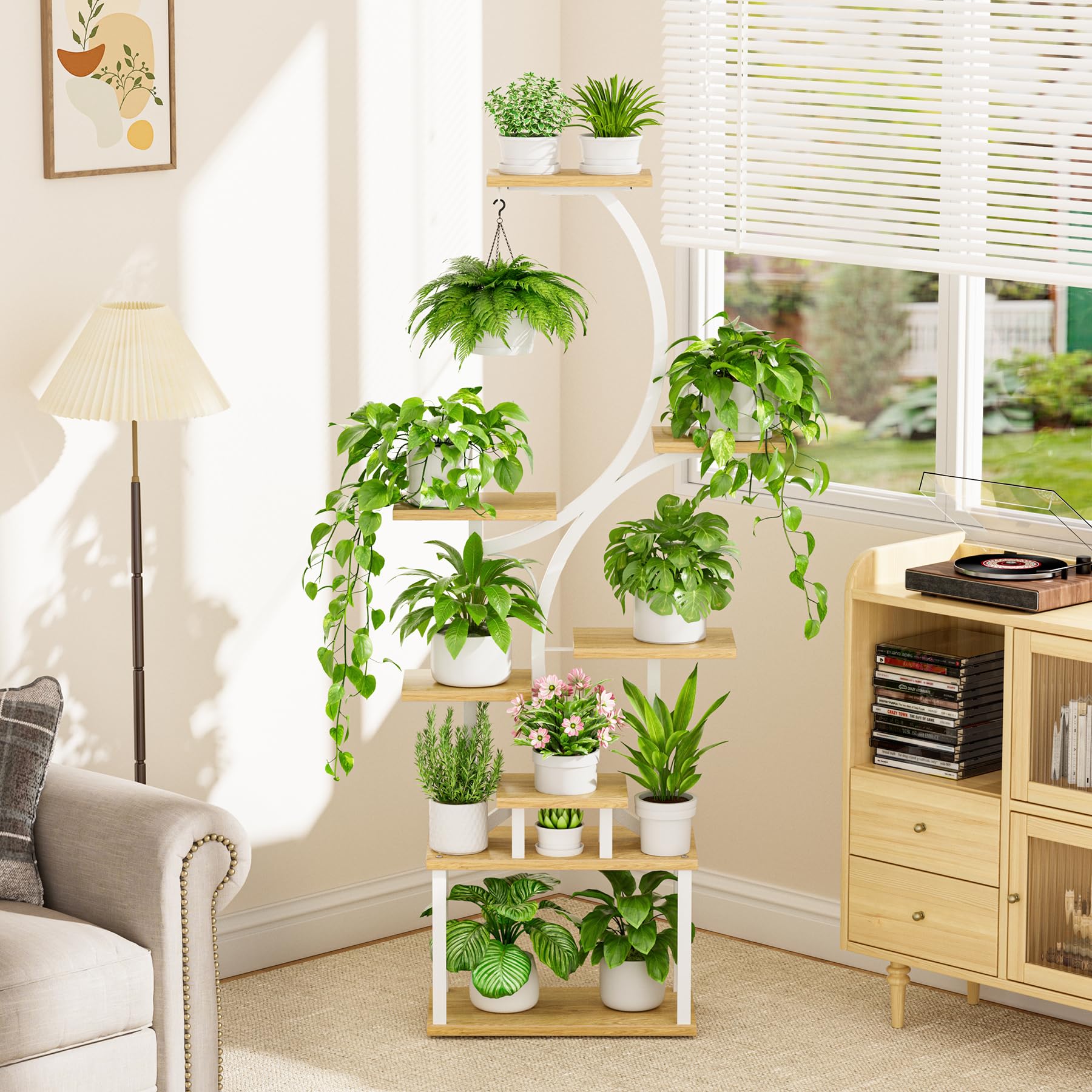 BACEKOLL three-head grow lights provide even illumination on all levels