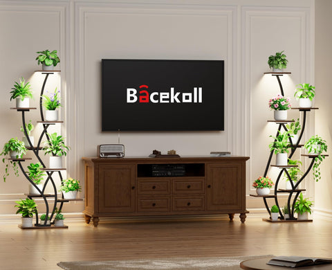 BACEKOLL two-pack corner shelf expands indoor garden in tight rooms